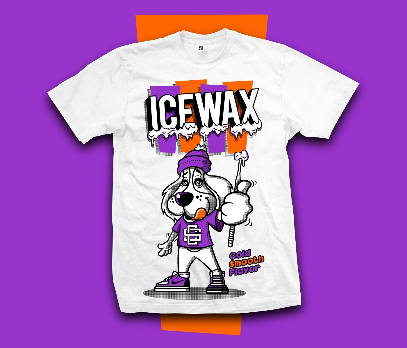 Men's IceWax T-Shirt (Orange&Purple)