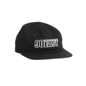 Image of 90East Hollow Logo Unstructured Hat Black