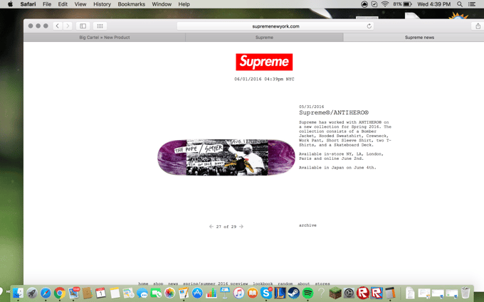 Image of  Pope Skate Deck