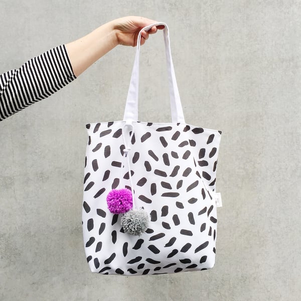 Image of The Pom Tote (CUSTOM POM COLOURS)