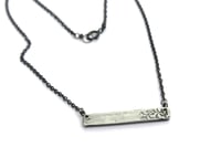 Image 1 of sterling silver bar necklace . balance talisman  