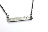 Image 4 of sterling silver bar necklace . balance talisman  