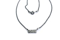 Image 1 of sterling silver bar necklace . hope talisman