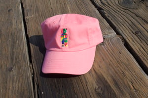 Image of Classic Multi Colored Nerd Dad Hat (Salmon) 