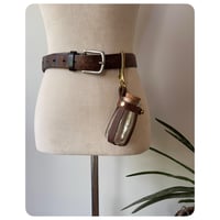 Image 1 of Prototype - Apothecary Belt Hook Bottle - Oiled Italian Brown Leather 