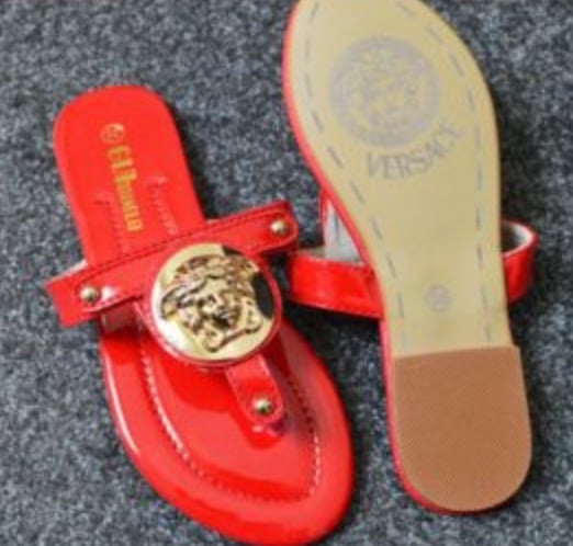 red versace sandals