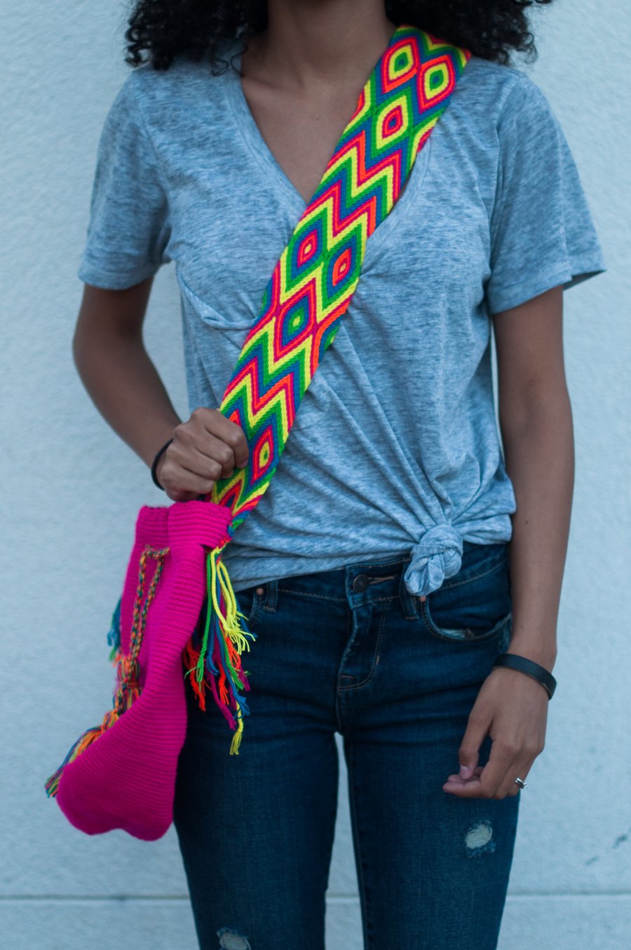 Image of Wayuu Mochila (fuschia) 