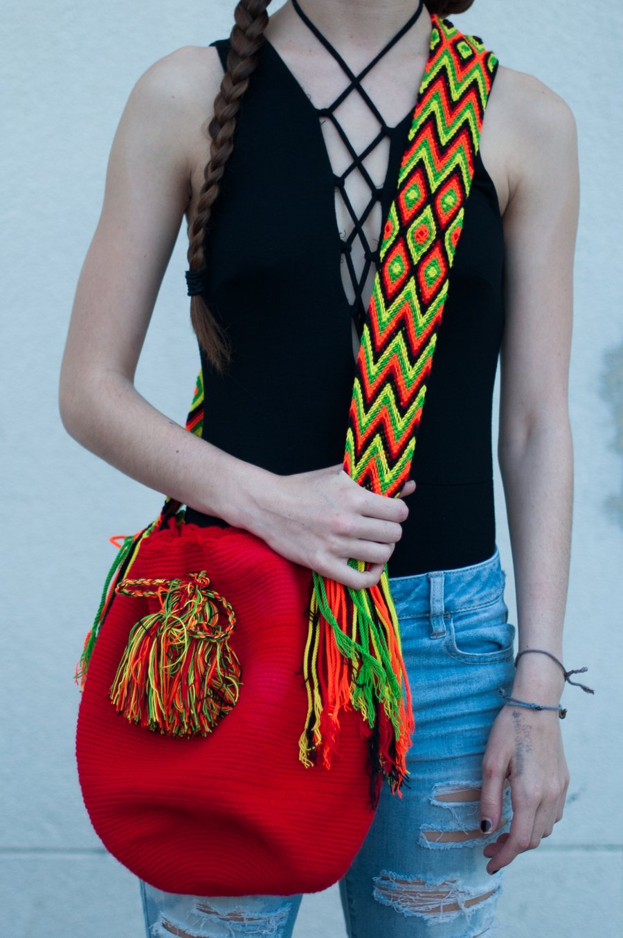 Image of Wayuu Mochila (Apple Red) 