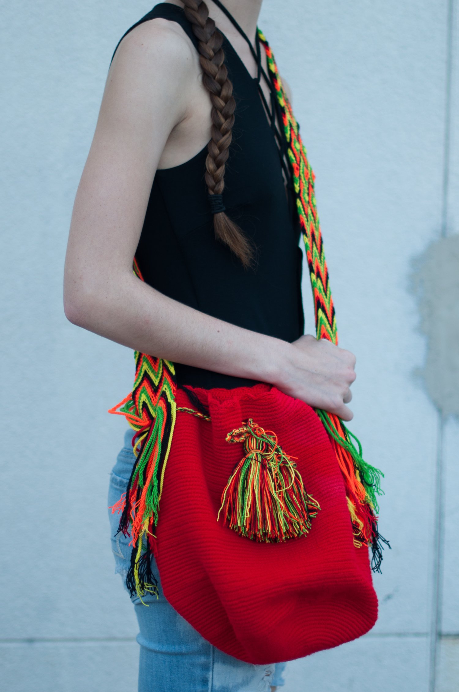 Image of Wayuu Mochila (Apple Red) 