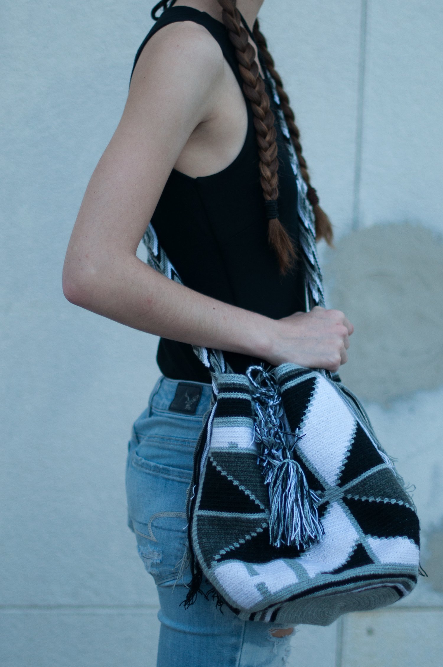 Image of Wayuu Mochila (Shades of grey)