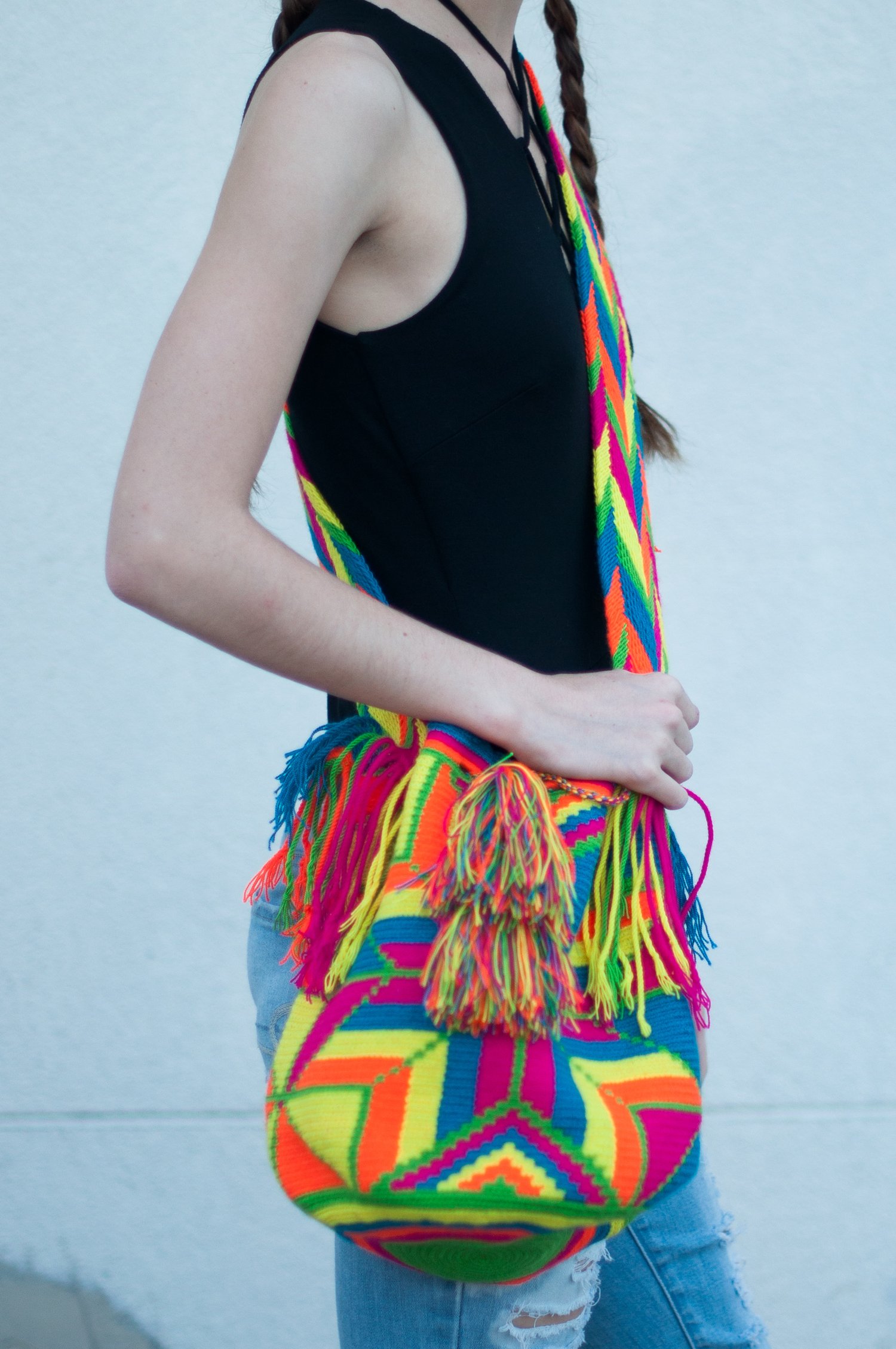 Image of Wayuu Mochila (Neon Burst)