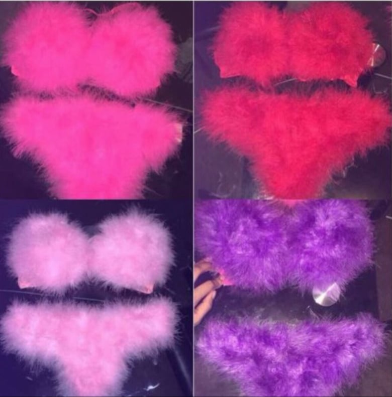 Image of Cute Custom Made Fur Bras 