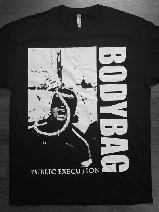 Image of Public Execution Shirt (white on black)