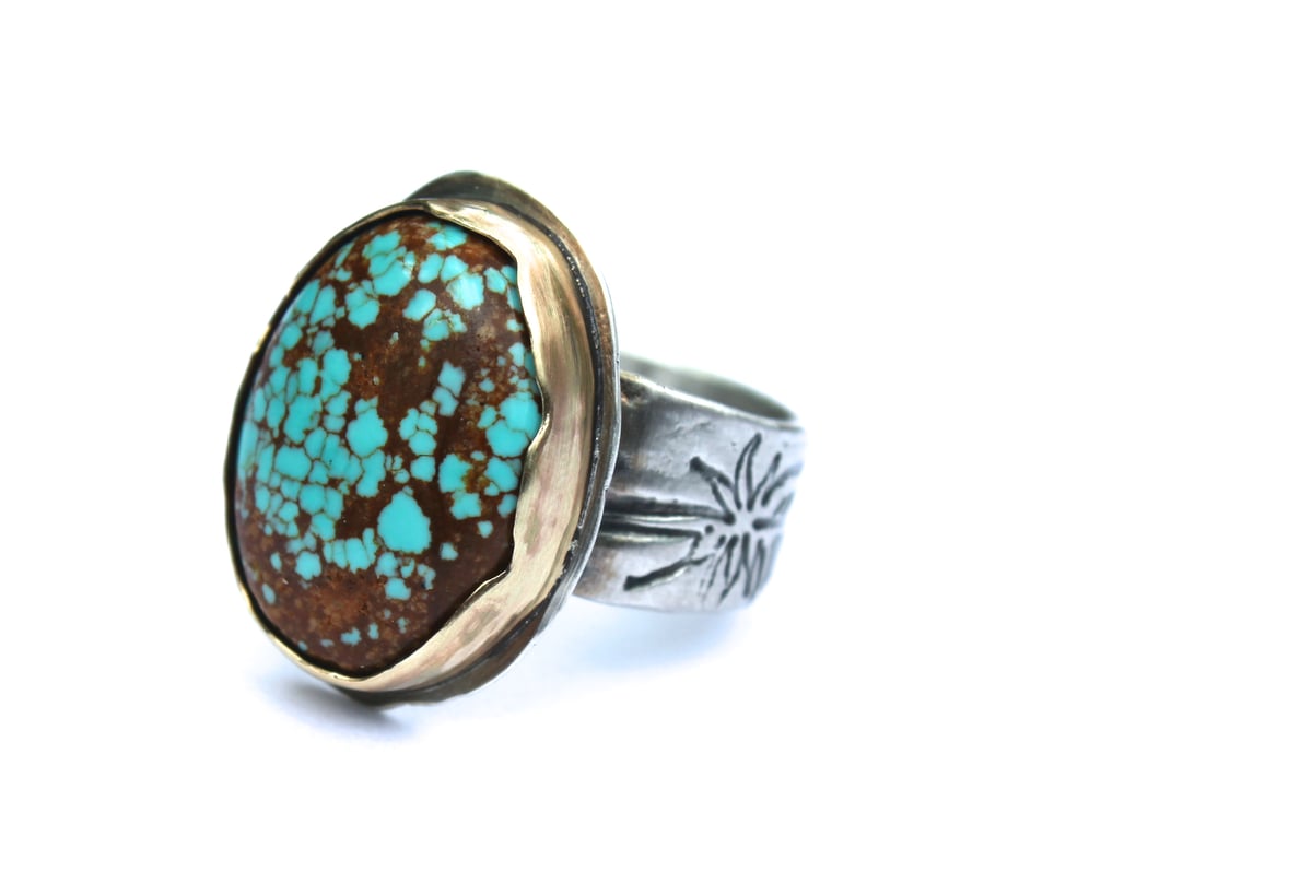 number 8 turquoise ring | peaces of indigo