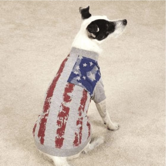 Image of  Zack & Zoey® America’s Pup Flag Print Dog T-Shirt