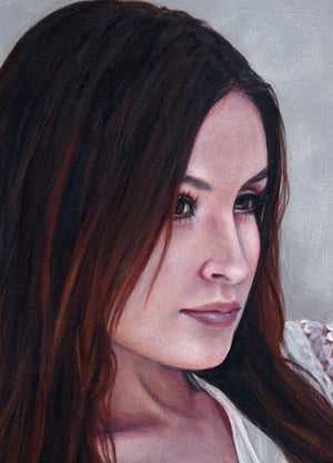 Image of Original Painting - Vanessa in White Blouse