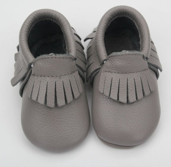 Image of Grey- Genuine Leather Moccasins