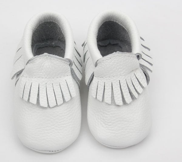 Image of White - Genuine Leather Moccasins