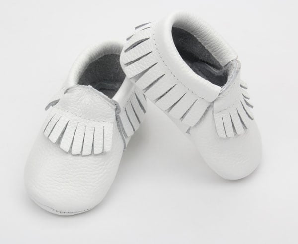 Image of White - Genuine Leather Moccasins