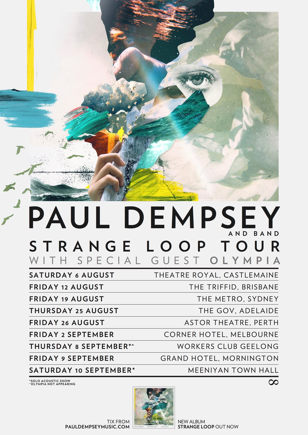 Image of Paul Dempsey 'Strange Loop' Tour Poster - -'Signed' or 'Unsigned' 