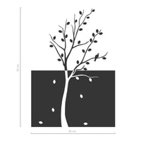 Image 2 of Dekorativer Sichtschutz aus Glasdekorfolie Baum mit Blättern 