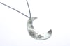 large crescent moon necklace . sterling silver by peacesofindigo
