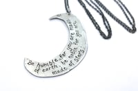 Image 4 of large crescent moon necklace . sterling silver by peacesofindigo