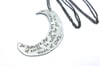 large crescent moon necklace . sterling silver by peacesofindigo