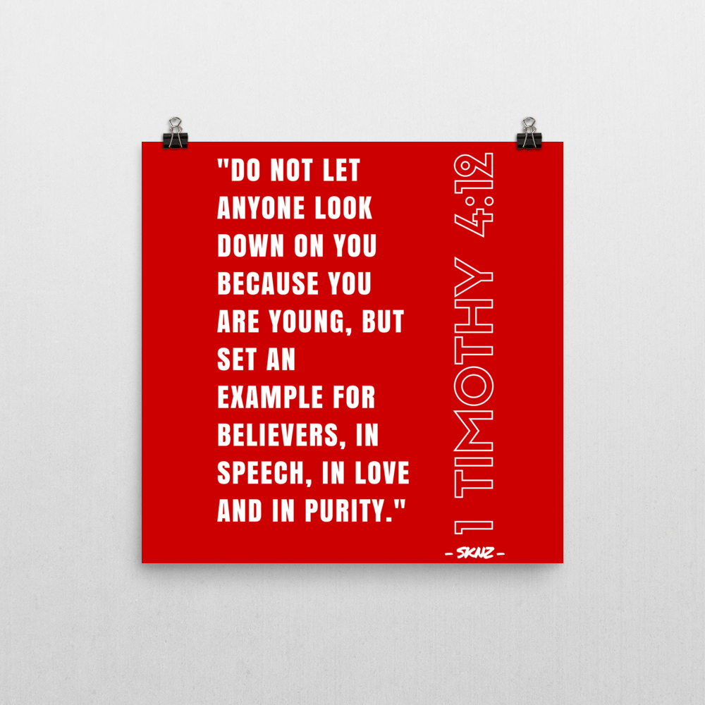 Image of 1 Timothy 4:12 Poster