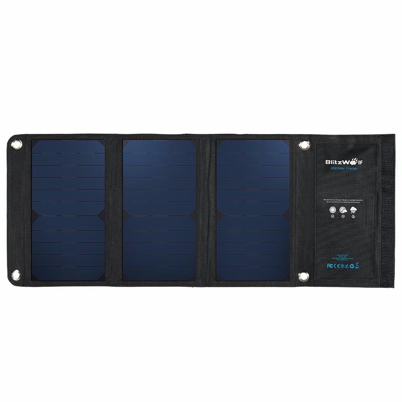 Image of BlitzWolf Portable 20W Solar Pannel Charger 2X USB