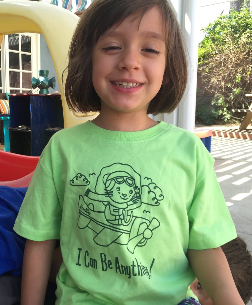 Image of Toddler "I Can Be Anything!" Aviator T-shirt (Green)