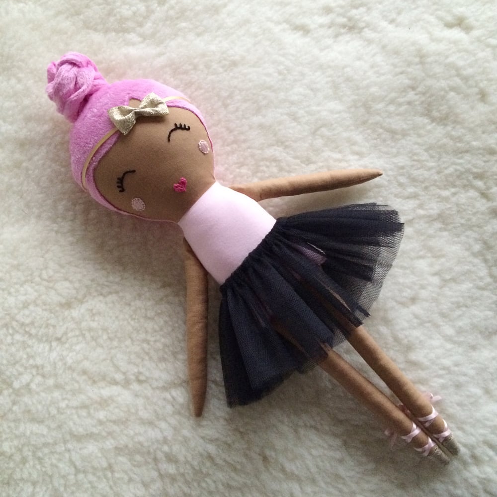 Image of Ballerina doll - bronze skin and pink hair