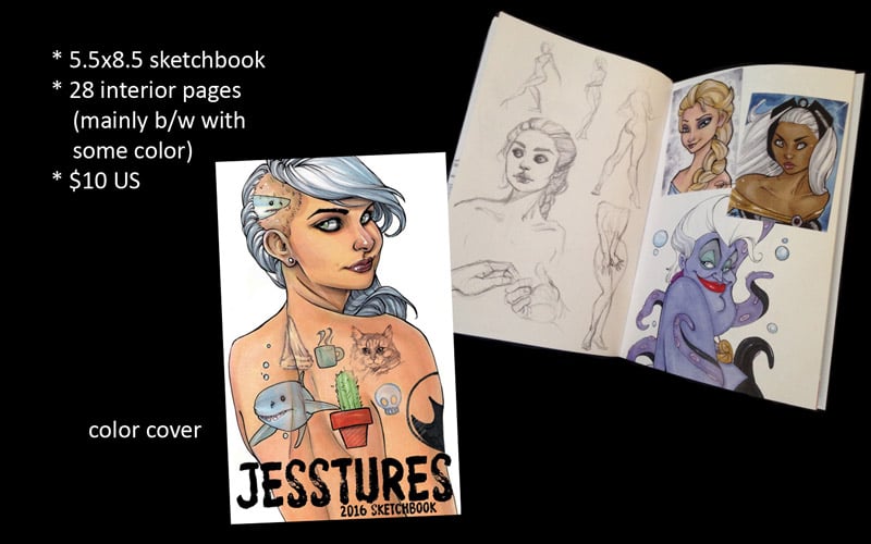 Image of Jesstures 2016 sketchbook