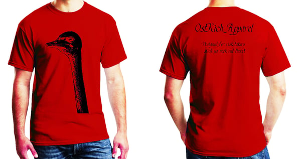 Image of Basic OstRich Tee - Red/Black