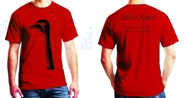 Image of Basic OstRich Tee - Red/Black
