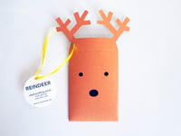 Image 2 of 2 x Reindeer Envelope Gift Tag