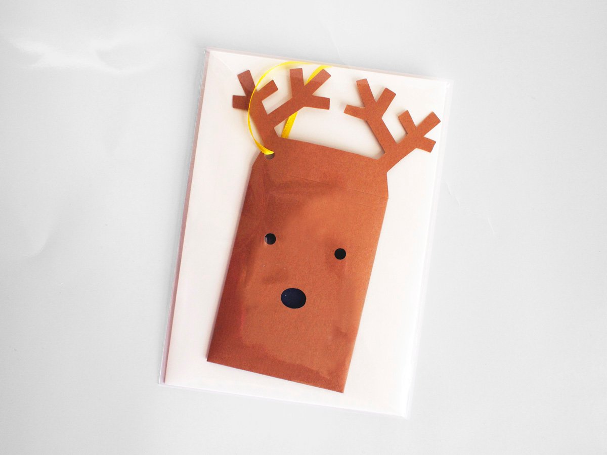 Image of 2 x Reindeer Envelope Gift Tag