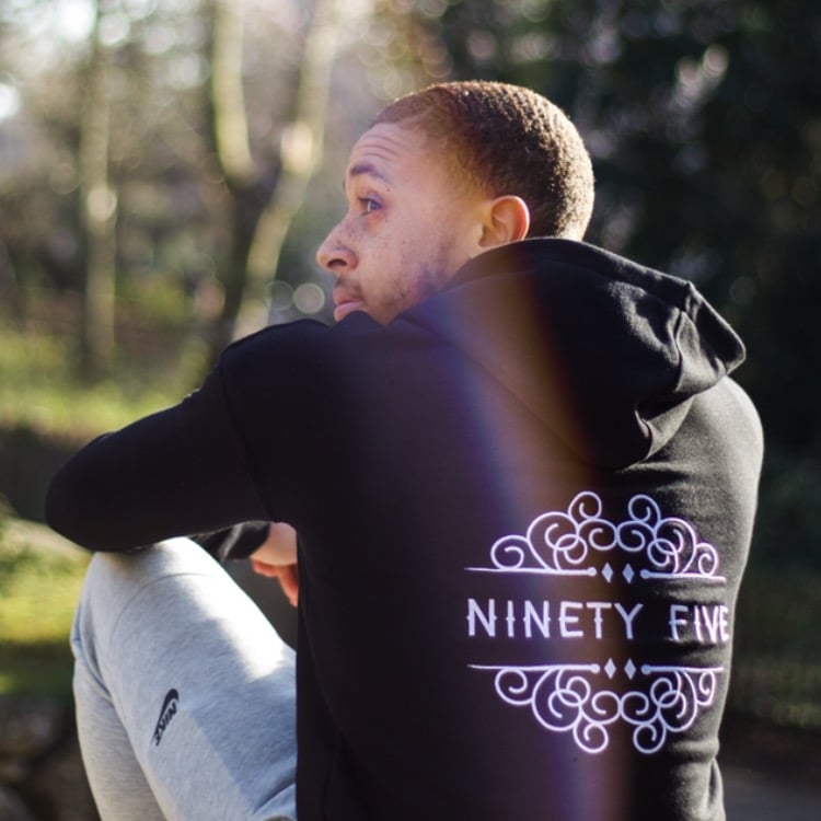 Image of NINETY FIVE - Black Pullover Hoodie