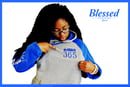 Image 3 of Blessed 365 Hooded Sweatshirt - Oxford/Royal Blue