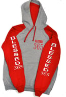 Image 4 of Blessed 365 Hooded Sweatshirt - Oxford/Red
