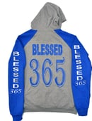 Image 4 of Blessed 365 Hooded Sweatshirt - Oxford/Royal Blue