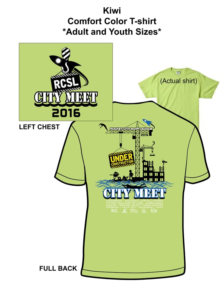 Image of Kiwi Comfort Color T-Shirt Youth/Adult