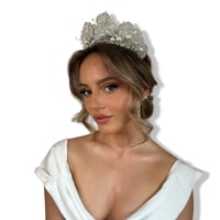 Image 1 of The "Genevieve" Pearl & Petal Crown