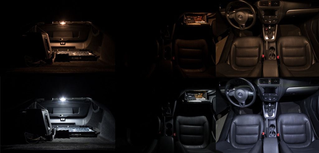 Image of 13pc Complete Interior / License Plate LED Kit ERROR FREE Fits: Volkswagen MK5 Jetta all models