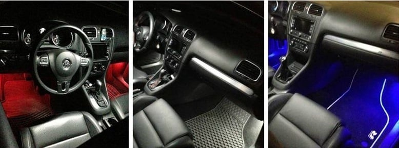 Image of Porsche Footwell LEDs Fits: Porsche 911 - Cayenne - Cayman - Boxster 921/194 Wedge
