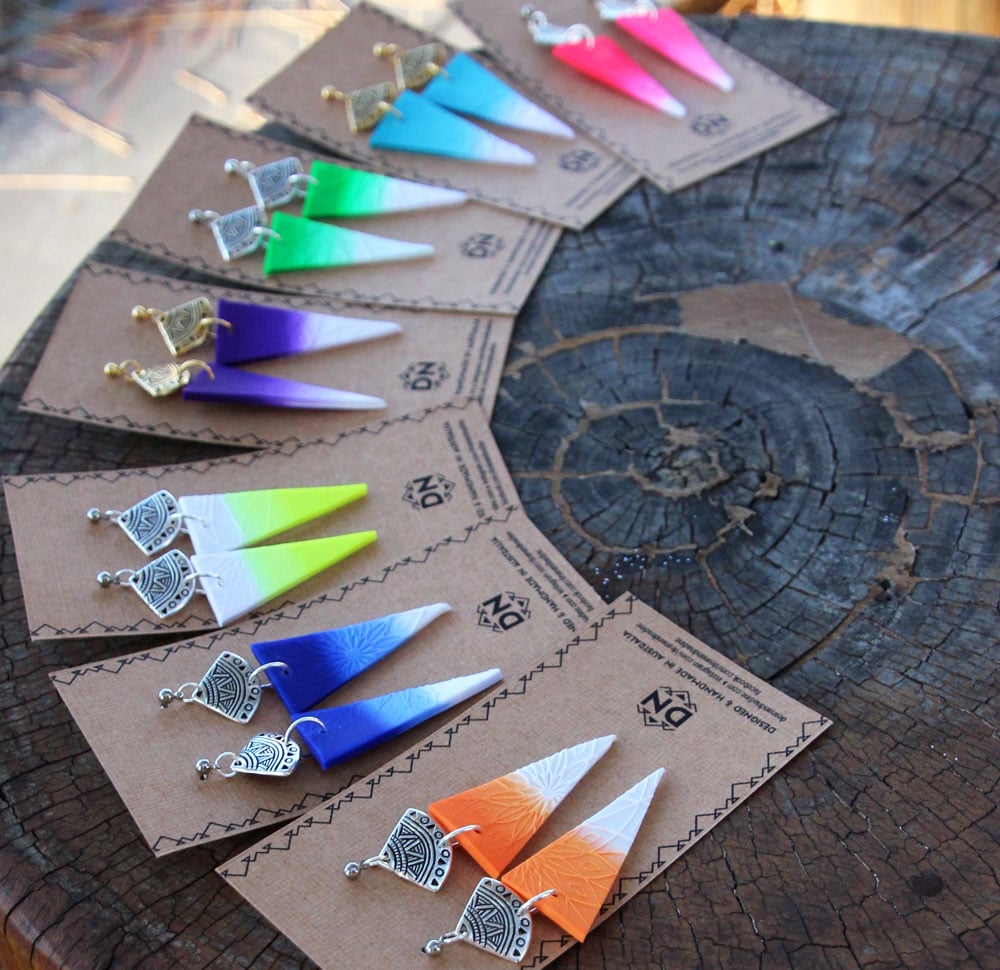 Image of Aztec Statement Earrings | Gradient