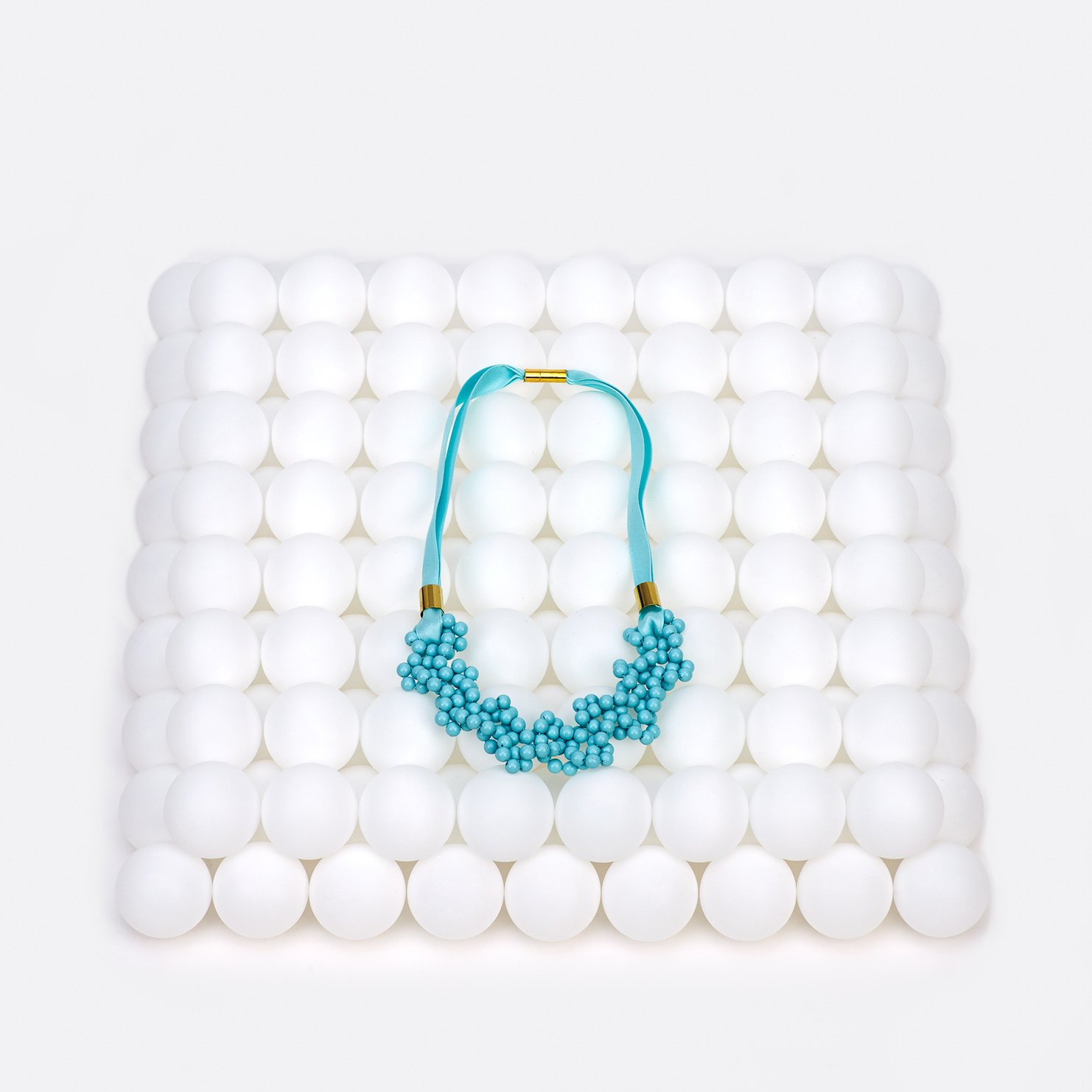 Image of Ice blue blowing up necklace