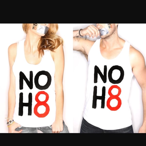 Image of NO H8 ( LBGT COMMUNITY)  comes in White only for now!