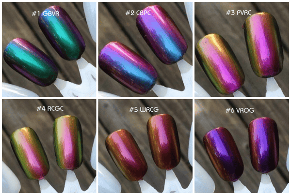 Image of Ultra Chameleon Chromes (DRY PIGMENT FORM) 1, 2, 5 and 10 gr.<p> 13 Colors Available