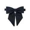 Black Linen Lady Bow